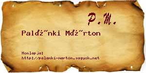 Palánki Márton névjegykártya